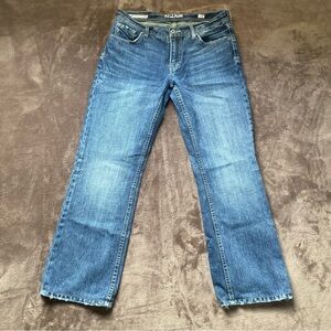 Mens Buckle Lowrise Reclaim Regular Bootleg Jeans Blue Western 31R 29”Ins. Y2K